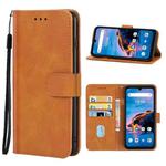 Leather Phone Case For UMIDIGI Bison Pro Big Hole Version(Brown)