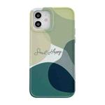 Painted Pattern IMD Shockproof Protective Phone Case For iPhone 13(Green)