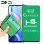 25 PCS 9D Full Screen Glue Ceramic Film For Xiaomi Redmi Note 11T 5G