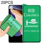 25 PCS 9D Full Screen Glue Ceramic Film For Xiaomi POCO F4 / Redmi Note 11 Pro 5G / 4G / Note 11 Pro+
