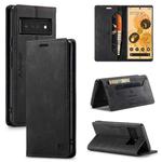 For Google Pixel 6 Pro AutSpace A01 Retro Skin-feel Crazy Horse Texture Horizontal Flip Leather Case with Holder & Card Slots & Wallet & RFID(Black)