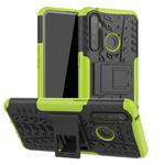 For OPPO Realme 5 Pro Tire Texture Shockproof TPU+PC Protective Case with Holder(Green)
