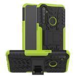 For OPPO Realme 5 Tire Texture Shockproof TPU+PC Protective Case with Holder(Green)