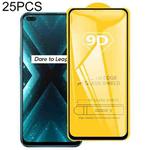25 PCS 9D Full Glue Screen Tempered Glass Film For OPPO Realme X3 SuperZoom