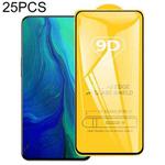 25 PCS 9D Full Glue Screen Tempered Glass Film For OPPO Reno A