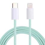 12W PD USB-C / Type-C to 8 Pin Data Cable, Cable Length: 1m(Green)