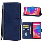 Leather Phone Case For BLU G91(Blue)