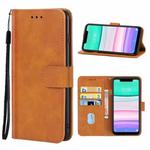 Leather Phone Case For Oukitel C22(Brown)