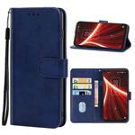 Leather Phone Case For TCL 10 5G UW(Blue)