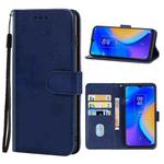 Leather Phone Case For TCL 20 SE(Blue)