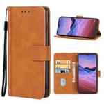 Leather Phone Case For ZTE Blade V2020 Smart Filial Piety(Brown)