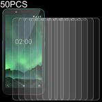 50 PCS 0.26mm 9H 2.5D Tempered Glass Film For Nokia C2
