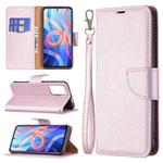 For Xiaomi Redmi Note 11 5G/Note 11T 5G/Poco M4 Pro 5G Litchi Texture Pure Color Horizontal Flip Leather Phone Case with Holder & Card Slots & Wallet & Lanyard(Rose Gold)