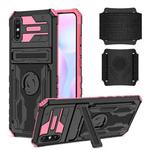 For Xiaomi Redmi 9A Armor Wristband Phone Case(Pink)