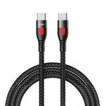 REMAX RC-195 Lesu Series PD 65W USB-C / Type-C to USB-C / Type-C Fast Charging Data Cable, Cable Length: 1m(Black)