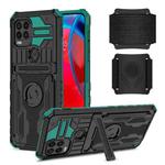 For Motorola Moto G Stylus 5G Armor Wristband Phone Case(Dark Green)