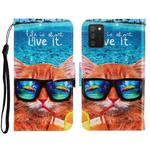 For Samsung Galaxy A02s 164mm Version 3D Colored Drawing Horizontal Flip Leather Phone Case with Holder & Card Slots & Wallet(Underwater Cat)
