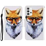 For Samsung Galaxy A32 4G 3D Colored Drawing Horizontal Flip Leather Phone Case with Holder & Card Slots & Wallet(Fox)