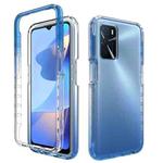 For OPPO A16 Shockproof High Transparency Two-color Gradual Change PC+TPU Candy Colors Phone Protective Case(Blue)