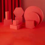 9 in 1 Red Geometric Cube Photography Background Foam Props