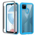 For OPPO Realme C21Y Starry Sky Solid Color Series Shockproof PC + TPU Phone Case(Light Blue)