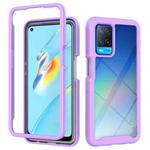 For OPPO A54 4G Starry Sky Solid Color Series Shockproof PC + TPU Phone Case(Purple)