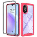 For Huawei nova 8 Starry Sky Solid Color Series Shockproof PC + TPU Phone Case(Rose Red)