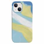 For iPhone 13 Colorful Liquid Silicone Phone Case(Yellow)