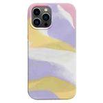 For iPhone 13 Pro Colorful Liquid Silicone Phone Case (Pink)