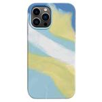 For iPhone 13 Pro Max Colorful Liquid Silicone Phone Case (Yellow)