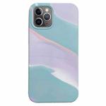 For iPhone 11 Pro Max Colorful Liquid Silicone Phone Case (Purple)