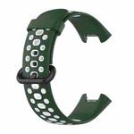 For Xiaomi Redmi Watch 2 Two-color Silicone Strap Watch Band(Green White)