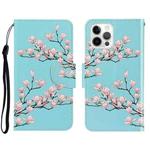 For iPhone 13 Pro 3D Colored Drawing Horizontal Flip Leather Phone Case (Magnolia)
