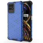 For OPPO Realme 8i Shockproof Honeycomb PC + TPU Phone Case(Blue)