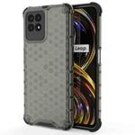 For OPPO Realme 8i Shockproof Honeycomb PC + TPU Phone Case(Black)