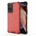For Xiaomi Redmi Note 11 Pro 5G Shockproof Honeycomb PC + TPU Phone Case(Red)