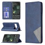 For Google Pixel 6 Pro Prismatic Invisible Magnetic Horizontal Flip Phone Leather Case with Holder & Card Slots & Photo Frame(Blue)