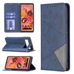 For Google Pixel 6 Prismatic Invisible Magnetic Horizontal Flip Phone Leather Case with Holder & Card Slots & Photo Frame(Blue)
