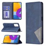 For Samsung Galaxy M52 5G Prismatic Invisible Magnetic Horizontal Flip Phone Leather Case with Holder & Card Slots & Photo Frame(Blue)