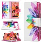 For Google Pixel 6 Colored Drawing Pattern Horizontal Flip Phone Leather Case with Holder & Card Slots & Wallet(Sun Flower)