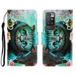 For Xiaomi Redmi 10 3D Colored Drawing Horizontal Flip Leather Phone Case(Green Eyes)