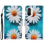 For Xiaomi Redmi K40 3D Colored Drawing Horizontal Flip Leather Phone Case(Chrysanthemum)