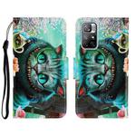 For Xiaomi Redmi Note 11 Global 3D Colored Drawing Horizontal Flip Leather Phone Case(Green Eyes)