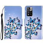 For Xiaomi Redmi Note 11 Pro 3D Colored Drawing Horizontal Flip Leather Phone Case(Multiple Butterflies)