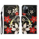 For Xiaomi Redmi Note 10 Pro 5G 3D Colored Drawing Horizontal Flip Leather Phone Case(Red Flower)