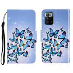 For Xiaomi Redmi Note 10 Pro 5G 3D Colored Drawing Horizontal Flip Leather Phone Case(Multiple Butterflies)