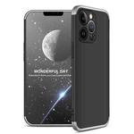 For iPhone 13 Pro GKK Three Stage Splicing Full Coverage PC Phone Case (Black Silver)