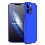 For iPhone 13 Pro GKK Three Stage Splicing Full Coverage PC Phone Case (Blue)