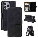 For iPhone 13 Pro Skin Feel Horizontal Flip Leather Phone Case (Black)