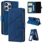 For iPhone 13 Pro Skin Feel Horizontal Flip Leather Phone Case (Blue)
